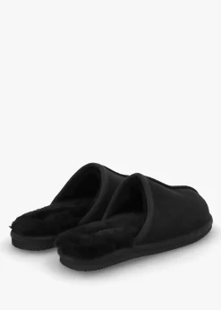 Clearance DANIEL Men’s Shutoff Black Shearling Slippers