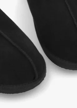 Clearance DANIEL Men’s Shutoff Black Shearling Slippers