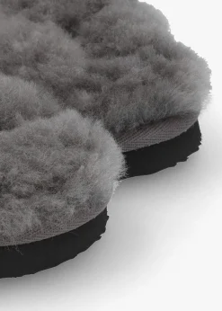 Fashion DANIEL Men’s Shutoff Grey Shearling Slippers