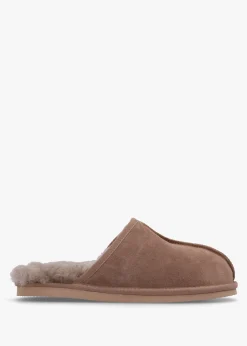 Best DANIEL Men’s Shutoff Taupe Shearling Slippers