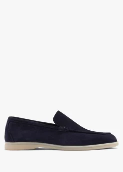 Fashion DANIEL Men’s Soro Navy Suede Loafers