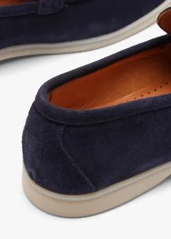 Fashion DANIEL Men’s Soro Navy Suede Loafers