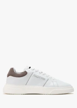 Fashion VALENTINO SHOES Men's Stunny White Smoke Grey Leather Trainers