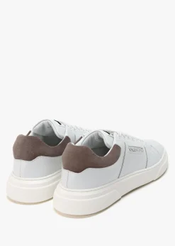 Fashion VALENTINO SHOES Men's Stunny White Smoke Grey Leather Trainers