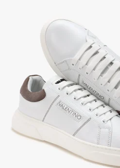 Fashion VALENTINO SHOES Men's Stunny White Smoke Grey Leather Trainers