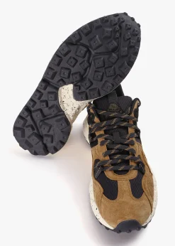 Best FLOWER MOUNTAIN Men's Tiger Hill Brown Suede/Nylon Mesh Trainers