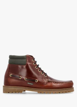 Sale BARBOUR Men’s Tiller Mahogany Leather Ankle Boots