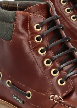 Sale BARBOUR Men’s Tiller Mahogany Leather Ankle Boots