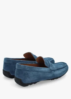 Discount Geox Men’s U Kosmopolis + Grip Dark Avio Suede Loafers