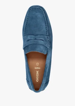 Discount Geox Men’s U Kosmopolis + Grip Dark Avio Suede Loafers