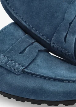 Discount Geox Men’s U Kosmopolis + Grip Dark Avio Suede Loafers