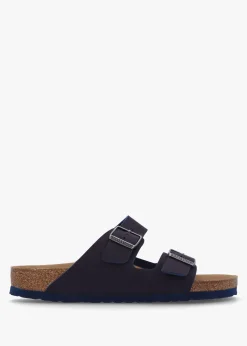 Hot BIRKENSTOCK Men's Vegan Arizona Desert Dust Indigo Blue Birko-Flor Two Bar Mules