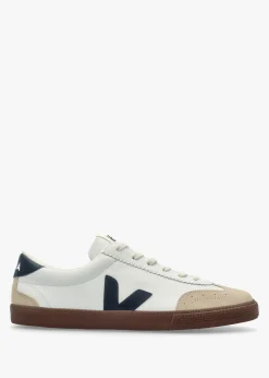 Discount VEJA Men's Volley O.T Leather White Nautico Bark Trainers