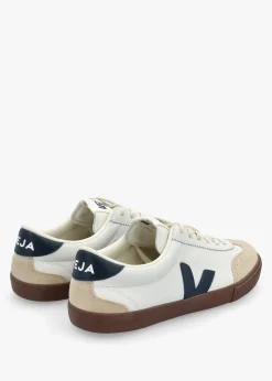 Discount VEJA Men's Volley O.T Leather White Nautico Bark Trainers