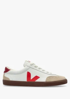 Clearance VEJA Men's Volley O.T Leather White Pekin Bark Trainers