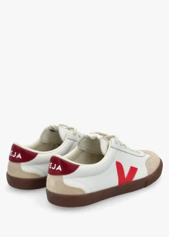 Clearance VEJA Men's Volley O.T Leather White Pekin Bark Trainers