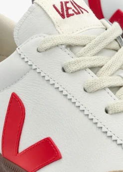 Clearance VEJA Men's Volley O.T Leather White Pekin Bark Trainers