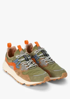 New FLOWER MOUNTAIN Men’s Yamano 3 Military Suede & Nylon Trainers