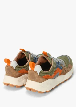 New FLOWER MOUNTAIN Men’s Yamano 3 Military Suede & Nylon Trainers