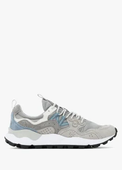 Best FLOWER MOUNTAIN Men’s Yamano 3 Uni Grey Suede & Nylon Trainers
