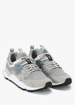 Best FLOWER MOUNTAIN Men’s Yamano 3 Uni Grey Suede & Nylon Trainers