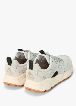 Online FLOWER MOUNTAIN Men’s Yamano 3 Uni Grey Suede & Canvas Trainers