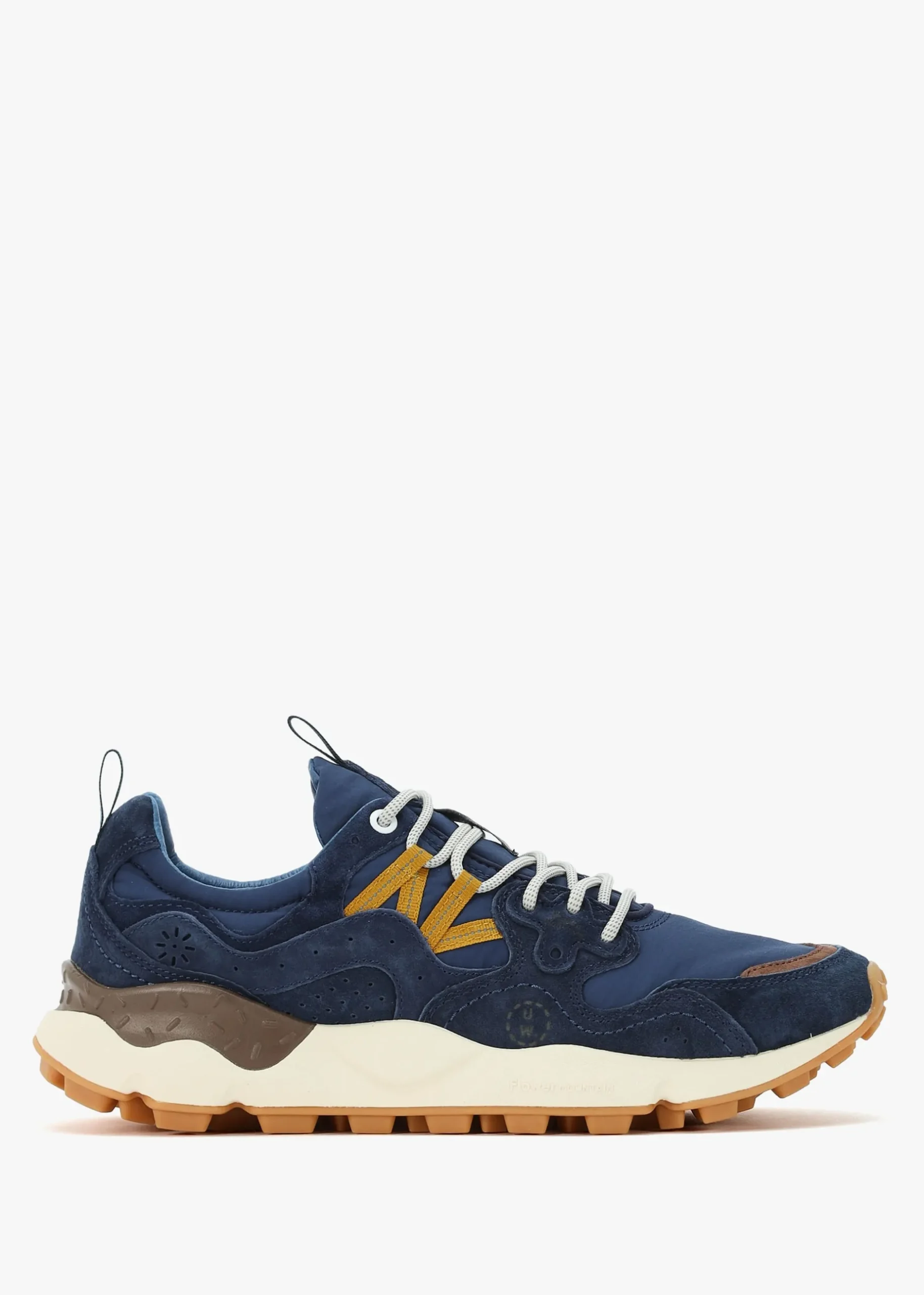 Hot FLOWER MOUNTAIN Men’s Yamano 3 Uni U.W. Navy Suede & Nylon Trainers