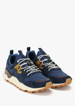 Hot FLOWER MOUNTAIN Men’s Yamano 3 Uni U.W. Navy Suede & Nylon Trainers