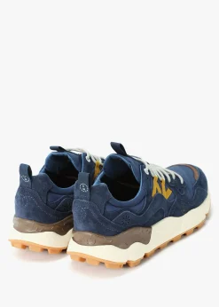 Hot FLOWER MOUNTAIN Men’s Yamano 3 Uni U.W. Navy Suede & Nylon Trainers