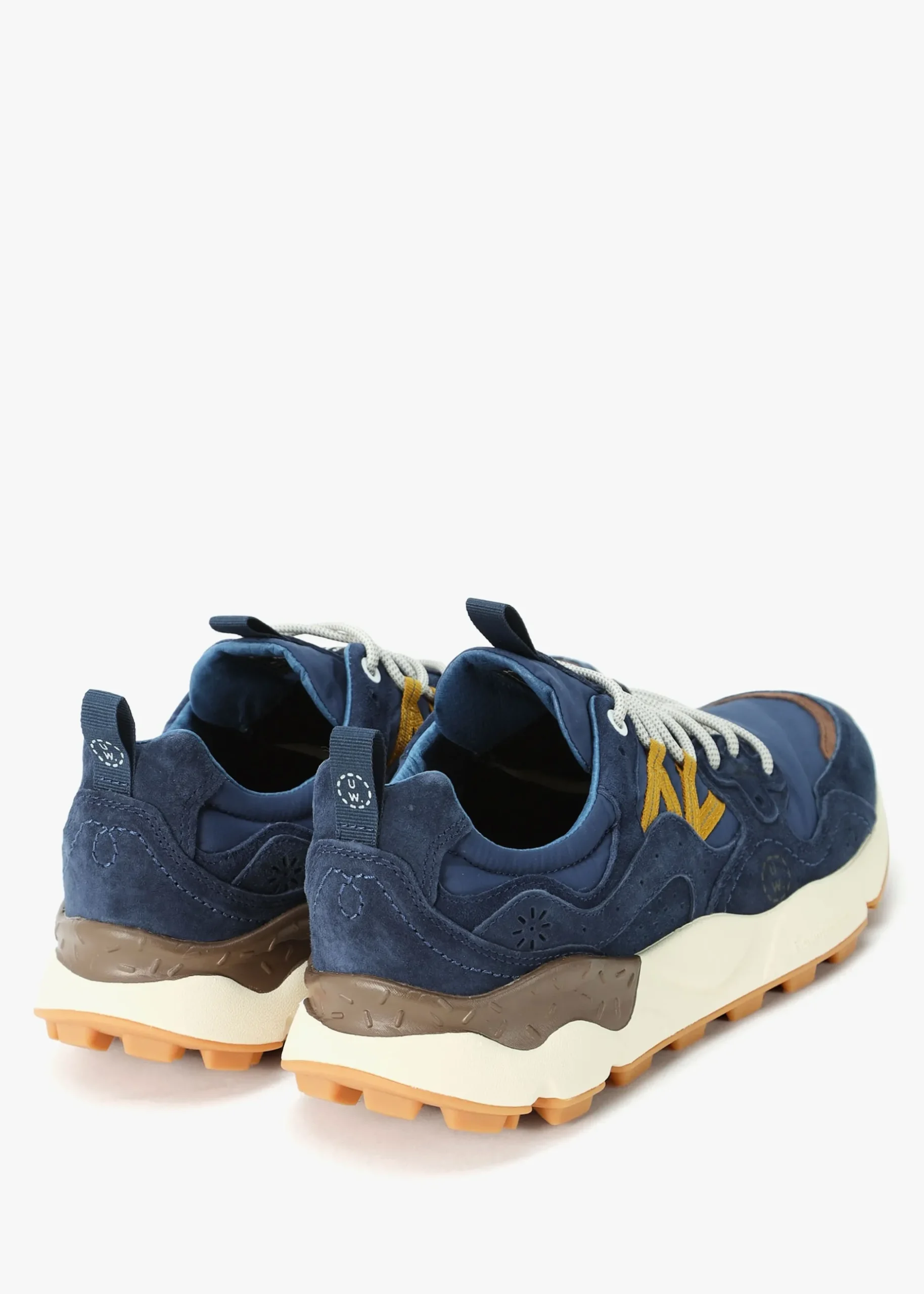 Hot FLOWER MOUNTAIN Men’s Yamano 3 Uni U.W. Navy Suede & Nylon Trainers