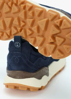 Hot FLOWER MOUNTAIN Men’s Yamano 3 Uni U.W. Navy Suede & Nylon Trainers