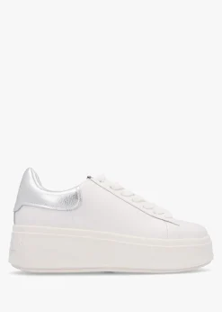 Best ASH Mody White Silver Nappa Leather Chunky Trainers