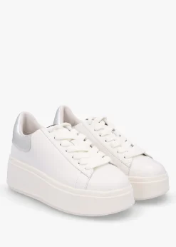 Best ASH Mody White Silver Nappa Leather Chunky Trainers