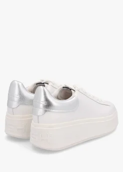 Best ASH Mody White Silver Nappa Leather Chunky Trainers