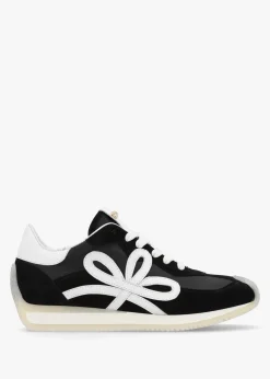 Clearance DANIEL Movie Black & White Suede Runner Trainers