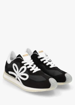 Clearance DANIEL Movie Black & White Suede Runner Trainers