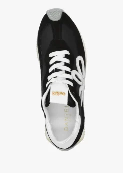 Clearance DANIEL Movie Black & White Suede Runner Trainers