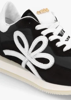 Clearance DANIEL Movie Black & White Suede Runner Trainers