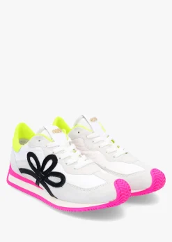 Online DANIEL Movie Pink & Yellow Suede Runner Trainers