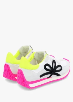 Online DANIEL Movie Pink & Yellow Suede Runner Trainers