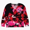 New ALISON SHERRI Multicoloured Cotton Mix Floral Abstract Jumper