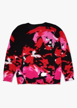 New ALISON SHERRI Multicoloured Cotton Mix Floral Abstract Jumper
