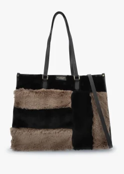 Hot MY BEST BAG Multicoloured Faux Fur & Leather Tote Bag