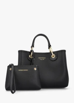 Best EMPORIO ARMANI Myea Black Shopper Bag With Pouch