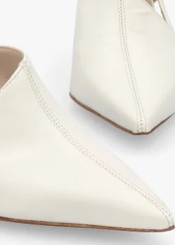Outlet DANIEL Nammy Cream Leather Asymmetric Sling Back Court Shoes