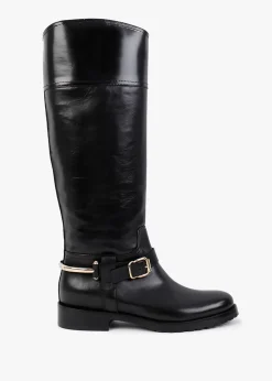 Discount DANIEL Nospur Black Leather Stirrup Ridding Boots