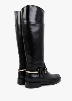 Discount DANIEL Nospur Black Leather Stirrup Ridding Boots