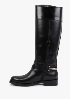 Discount DANIEL Nospur Black Leather Stirrup Ridding Boots