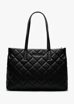 Best VALENTINO BAGS Ocarina Black Quilted Tote Bag