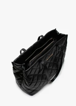 Best VALENTINO BAGS Ocarina Black Quilted Tote Bag